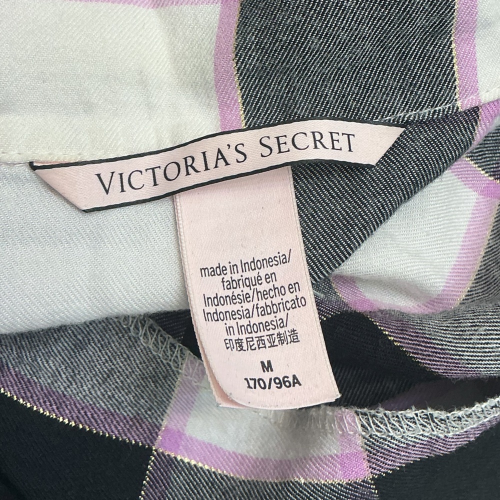 Victoria's Secret Black and White Plaid Pajama Set - Picture 4 of 5
